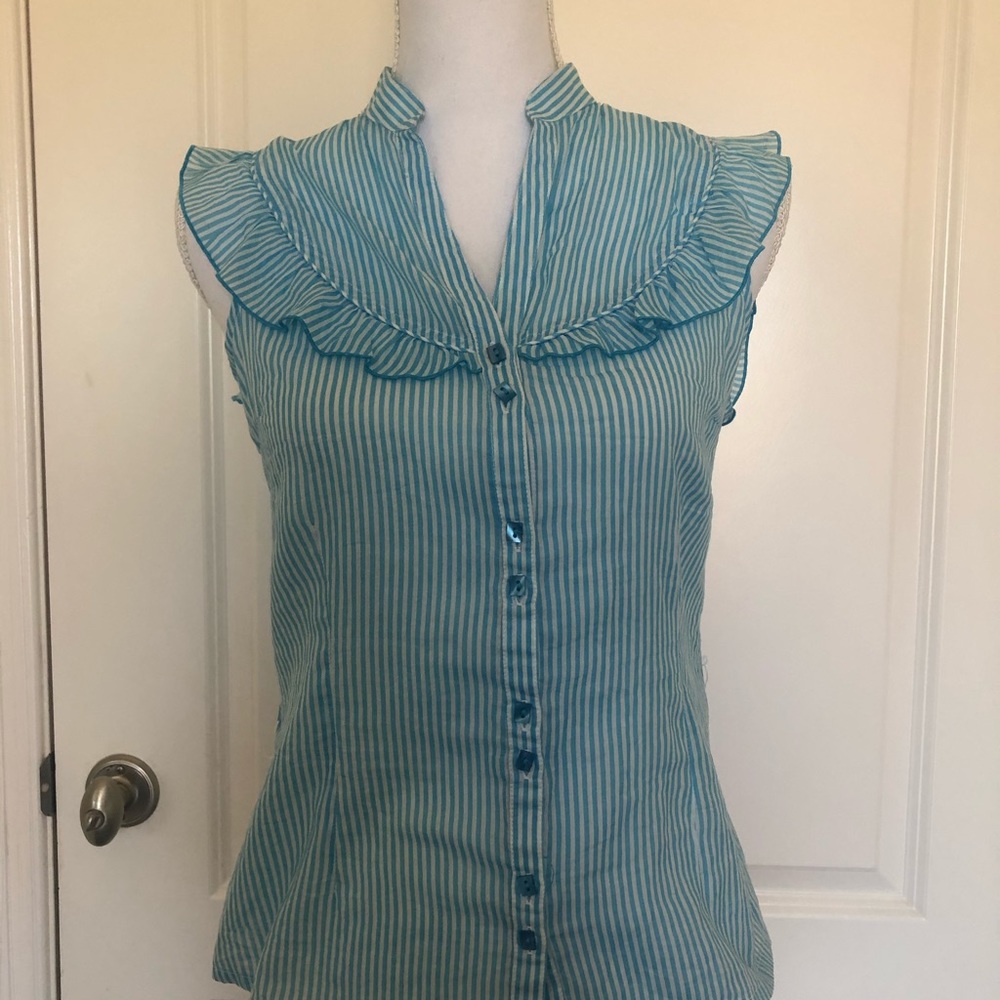 TRF Zara Women’s Pinstripe Blouse Size M